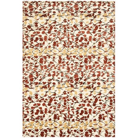 Safavieh 8 x 10 ft. Large Rectangle Contemporary Martha Stewart Bard Red Hand Knotted Rug MSR8641B-8